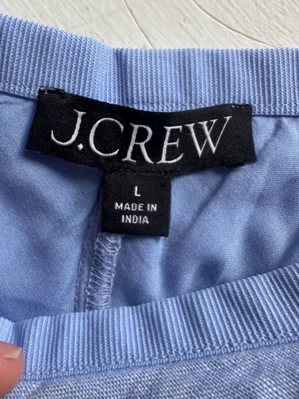 J Crew Gwyneth Slip Skirt in
Linen French Blue - Picture 4 of 8